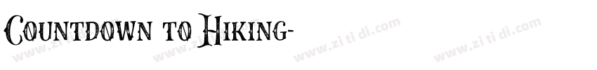 Countdown to Hiking字体转换